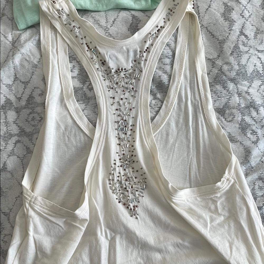 Elegant White Embellished Women's Top